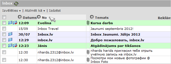 Pareizrakstības pārbaude un jauna vēstuļu šķirošana – Inbox Mail