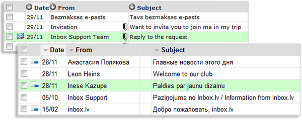 New version of Inbox Mail – major changes in main pages design