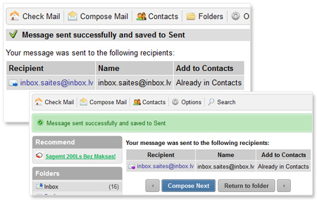 Inbox Mail: a new design for the letters’ editing pages, mail settings and attached documents