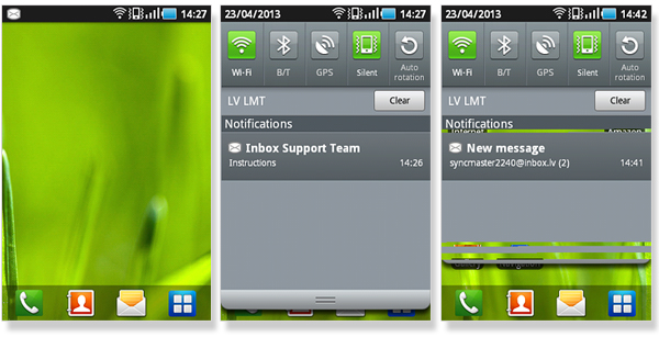 Inbox Mobile: managing several e-mail accounts