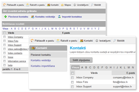 Inbox Mail: visu neizlasīto vēstuļu caurskatīšana mapē