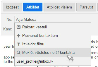 Inbox Mail – meklēšana ar vienu klikšķi