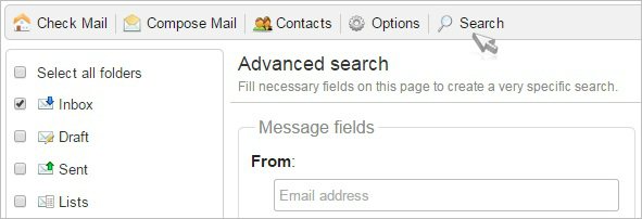 Inbox Mail – one-click search