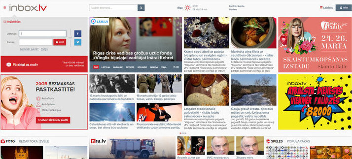 Tvnet, NRA, Kursors.lv, LSM, LA.lv un citi jaunumi lapā www.inbox.lv!